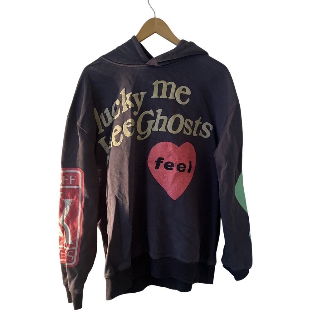 Lucky Me I See Ghosts Hoodie Large Multicolor Streetwear Kanye Kid Cudi Skater